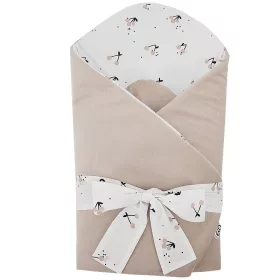   EKO takaró pamutból velúrral és kókusz belsővel masnival 75x75cm - Cherry