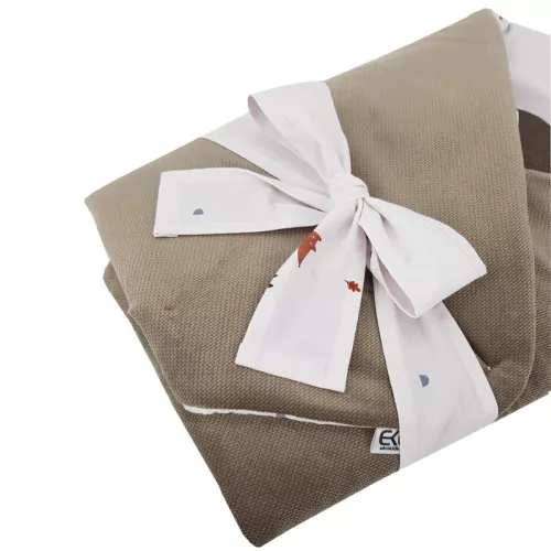 EKO Bebújós takaró pamutból velúrral és kókusz belsővel Fox masni 75x75cm