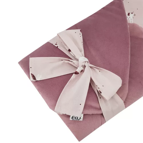 EKO takaró pamutból velúrral és kókusz belsővel masnival 75x75cm - Unicorn