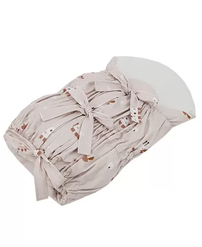 EKO 75x75 cm méretű, kókusz kivehető betéttel ellátott, zsinóros takaró - Bees Beige