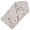 EKO Csecsemőkendő pamut kétoldalas 75x75 cm - Bees Stars Beige