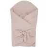 EKO Muszlin pólya kókusz kivehető betéttel és masnival 75x75 cm - Powder pink