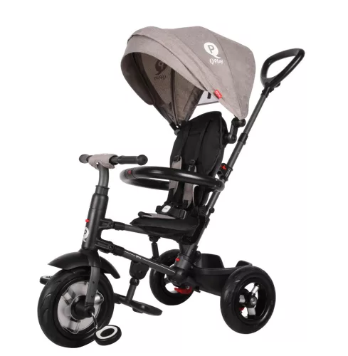 QPLAY Tricikli Rito air gel (Gumi) 10-72 hónap - Grey