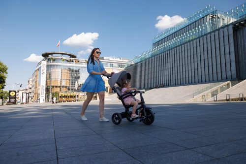 QPLAY Tricikli Rito star Grey, összecsukható, 10-72 hónap