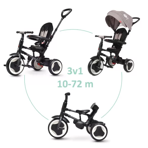 QPLAY Tricikli Rito eva 10-72 hónap - Grey