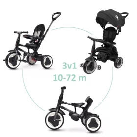 QPLAY Tricikli Rito eva plus Black, életkor 10-72 hónap