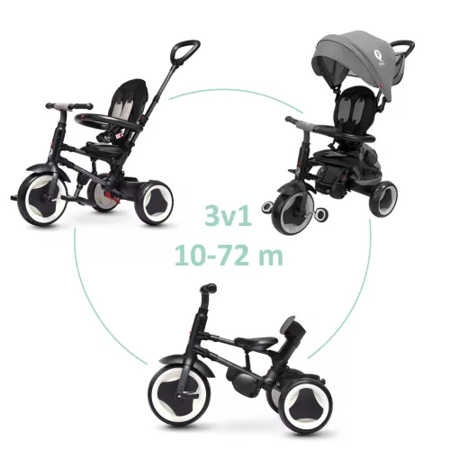 QPLAY Tricikli Rito eva plus Grey, életkor 10-72 hónap