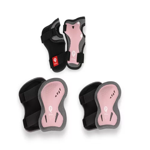 QPLAY Gyermek védőfelszerelés Coral Pink, méret S, kor 3-5 év