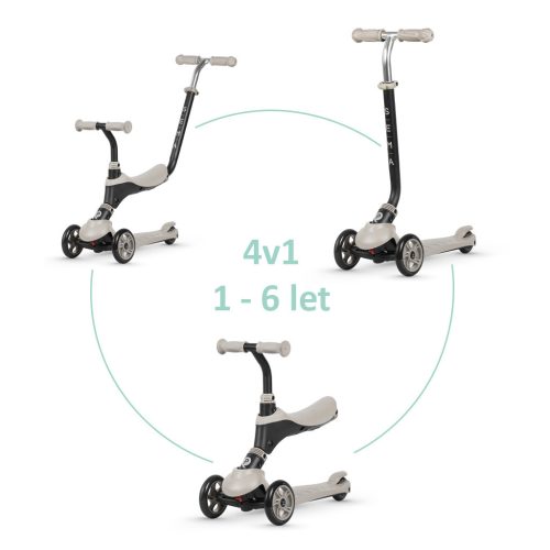 QPLAY Sema 5in1 Roller / Futóbicikli 1-6 éves korig, 50 kg-ig - Beige