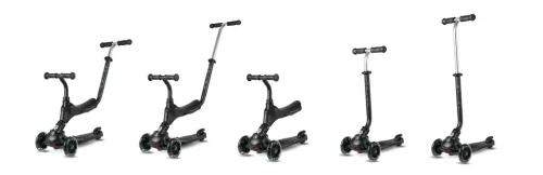 QPLAY Sema Pro 5in1 Roller/Futóbicikli 1-6 éves korig 50 kg-ig - Black