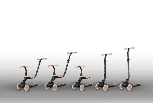 QPLAY Futóbicikli/roller Sema Evo LED fényekkel 1 - 6 év 50 kg-ig - Khaki