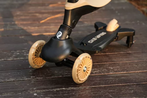 QPLAY Futóbicikli/roller Sema Evo LED fényekkel 1 - 6 év 50 kg-ig - Khaki