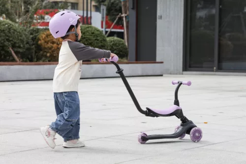 QPLAY Futóbicikli/roller Sema Evo LED fényekkel 1 - 6 év 50 kg-ig - Violet