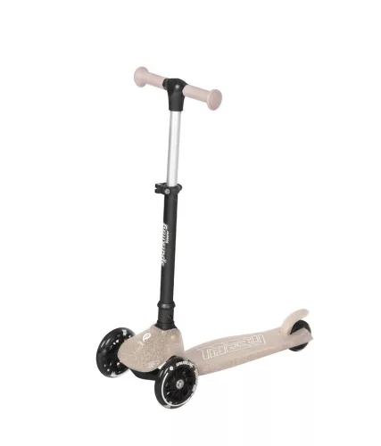 QPlay Sparkling gyerek roller LED világító kerekekkel - Nude Pink