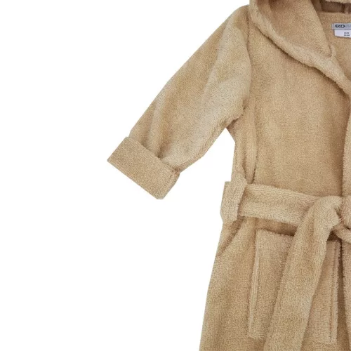 EKO Köntös pamutból kapucnival és fülekkel méret 80-86 - Beige