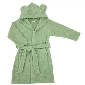   EKO Köntös pamutból kapucnival és fülekkel méret 80-86 - Olive green
