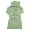 EKO Köntös pamutból kapucnival és fülekkel Olive green méret L 80-86