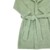 EKO Köntös pamutból kapucnival és fülekkel méret 80-86 - Olive green