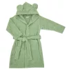 EKO Köntös pamutból kapucnival és fülekkel méret 92-98 - Olive green