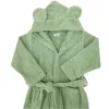 EKO Köntös pamutból kapucnival és fülekkel méret 92-98 - Olive green