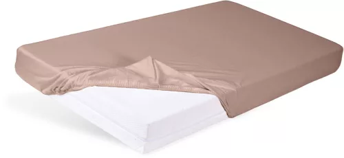 BabyMatex Jersey gumis lepedő 60x120cm - Világosbarna dió