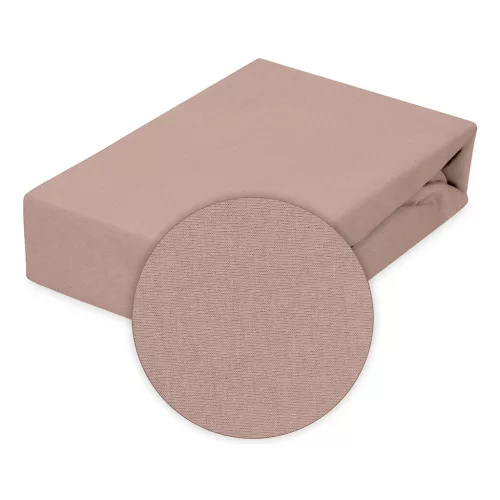 BabyMatex Jersey gumis lepedő 60x120cm - Világosbarna dió