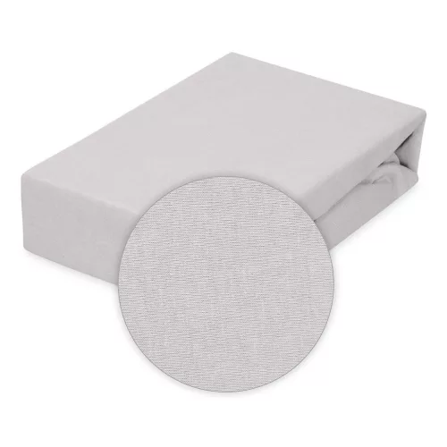 BabyMatex Jersey gumis lepedő 60x120cm - Világosszürke