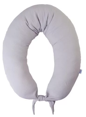 BABYMATEX Moon szoptatós párna muszlin 260 cm - világosszürke