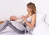 BABYMATEX Moon szoptatós párna muszlin 260 cm - világosszürke