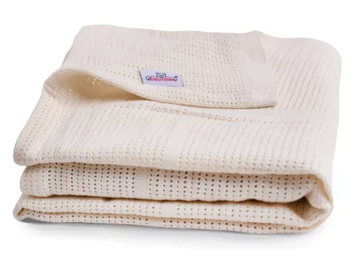 BabyMatex Kötött pamut takaró 75x100cm Sisi - ekrü elefántcsont