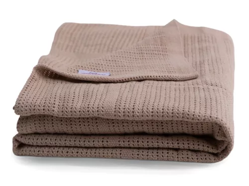 BabyMatex Kötött pamut takaró 75x100cm Sisi - bézs