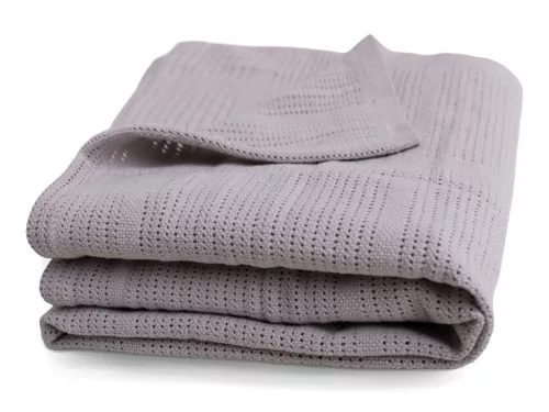 BabyMatex Kötött pamut takaró 75x100cm Sisi - szürke