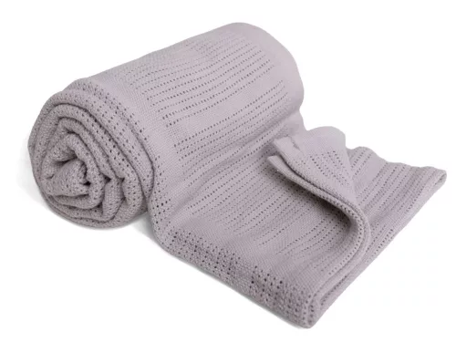 BabyMatex Kötött pamut takaró 75x100cm Sisi - szürke