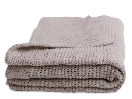 BabyMatex Kötött pamut takaró 75x100cm Lili - krém
