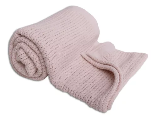 BabyMatex Pamutból kötött takaró 75x100cm Lili - órózsaszín púder
