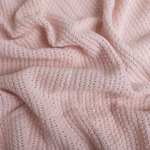 BabyMatex Pamutból kötött takaró 75x100cm Lili - órózsaszín púder