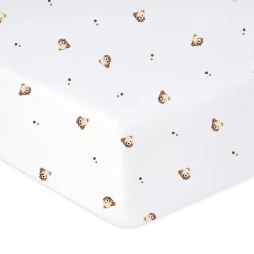 BabyMatex Jersey gumis lepedő 60x120cm - Plüssmackó
