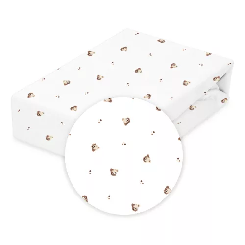 BabyMatex Jersey gumis lepedő 60x120cm - Plüssmackó