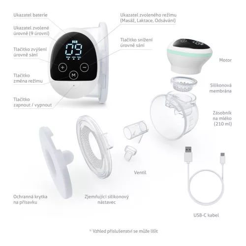 TRUELIFE Elektromos anyatej szívó handsfree Nutrio BP W5
