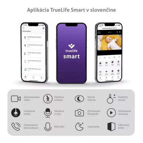 TRUELIFE Digitális bébiőr NannyCam S3 Smart