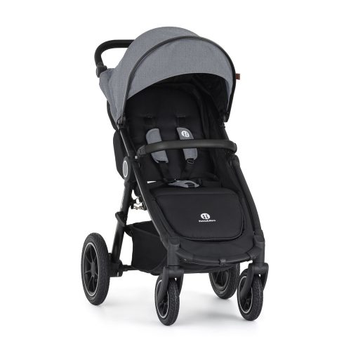 Petite&Mars Sport babakocsi Street2 Air Black + Napfénytető, Ultimate Grey