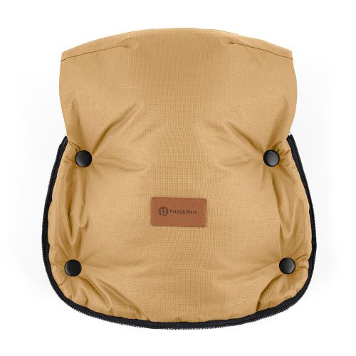 Petite&Mars Téli szett Comfy 4in1 bundazsák + kézmelegítő kesztyű babakocsira Furry - Elegant Caramel