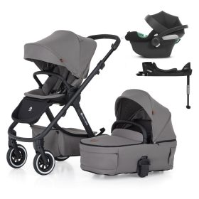   Petite&Mars Babakocsi szett 4v1 ICON LITE AIR + CYBEX Aton B2 i-Size - Dove Grey