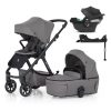 PETITE&MARS KÉSZLET Babakocsi 4v1 ICON Dove Grey LITE RWS + CYBEX Aton B2 i-Size