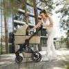 PETITE&MARS KÉSZLET Babakocsi 4v1 ICON Mocha Beige XXL AIR + CYBEX Aton B2 i-Size