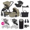 Petite&Mars Babakocsi szett 4v1 ICON XXL RWS + CYBEX Aton B2 i-Size - Mossy Green
