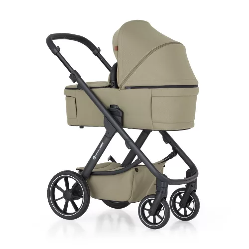 Petite&Mars Kombinált babakocsi ICON 2in1 Mossy Green LITE RWS + Core Pro i-Size Black Grey + Bázis