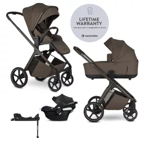   EASYWALKER Kombinált babakocsi Zoey Chestnut Brown + CYBEX Aton B2 i-Size + bázis