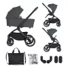 PETITE&MARS Kombinált babakocsi SCOUT 3 az 1-ben Anthracite Moon Core Pro i-Size