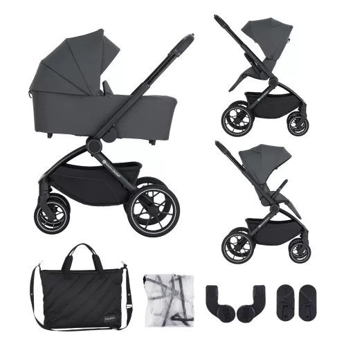 PETITE&MARS Kombinált babakocsi SCOUT 3 az 1-ben Anthracite Moon Core Pro i-Size